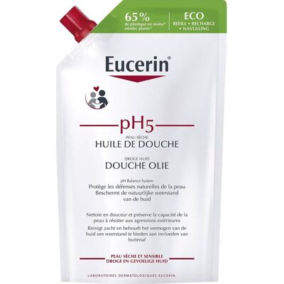 Eucerin pH5 Gel Douche Recharge - Peau sensible - Publicité Eucerin pH5 Gel Douche Recharge - Peau sensible - Publicité