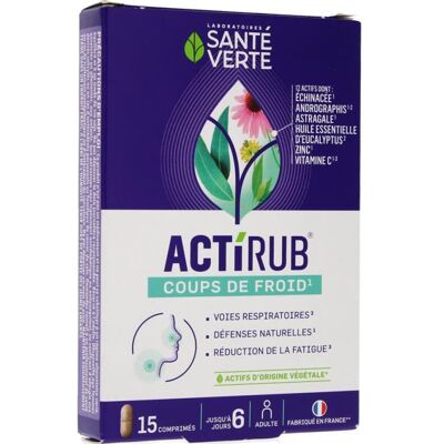 Sante Verte ActiRub 15 comprimés - Compléments alimentaires - Publicité Sante Verte ActiRub 15 comprimés - Compléments alimentaires - Publicité