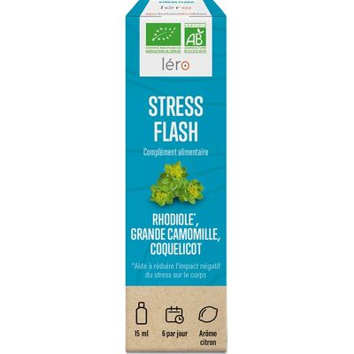 Léro Stress Flash Bio 15 ml - Complément alimentaire - Publicité Léro Stress Flash Bio 15 ml - Complément alimentaire - Publicité