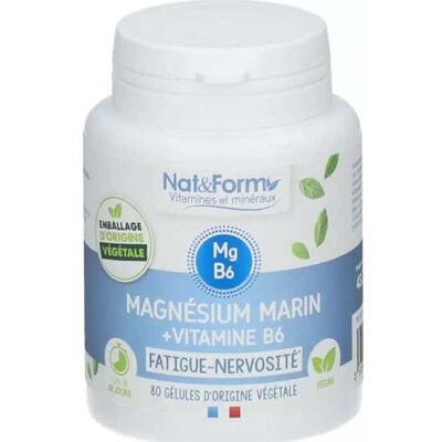 Nat & Form Magnésium Marin + Vitamine B6 Capsules - Complément Alimentaire - Publicité Nat & Form Magnésium Marin + Vitamine B6 Capsules - Complément Alimentaire - Publicité