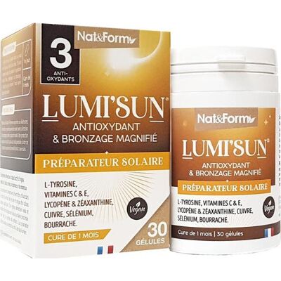 Nat&Form Nat & Form Lumi'Sun Préparateur Solaire Vegan 30 Gélules - Publicité Nat&Form Nat & Form Lumi'Sun Préparateur Solaire Vegan 30 Gélules - Publicité