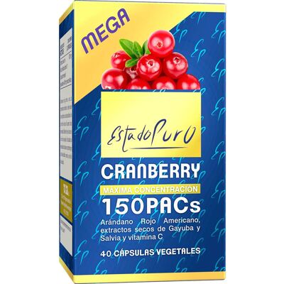 Estado Puro Cranberry Mega 150 PACs - Complément pour les voies urinaires - Publicité Estado Puro Cranberry Mega 150 PACs - Complément pour les voies urinaires - Publicité