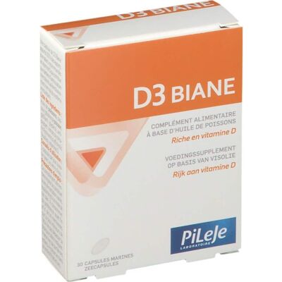 Pileje D3 Biane 30 Capsules - Publicité Pileje D3 Biane 30 Capsules - Publicité