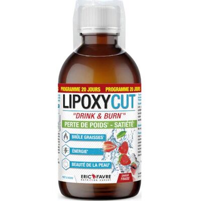 Eric Favre Lipoxycut Fraise 500ml - Perte de poids & Satiété - Publicité Eric Favre Lipoxycut Fraise 500ml - Perte de poids & Satiété - Publicité
