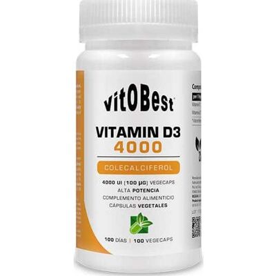 Vitobest Vitamine D3 4000 UI - Complément alimentaire - Publicité Vitobest Vitamine D3 4000 UI - Complément alimentaire - Publicité