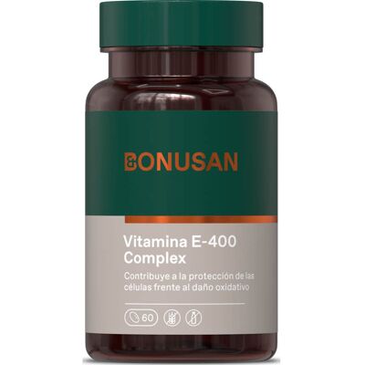 Bonusan Vitamine E E-400 Complexe - Vitamine - 60 capsules - Publicité Bonusan Vitamine E E-400 Complexe - Vitamine - 60 capsules - Publicité
