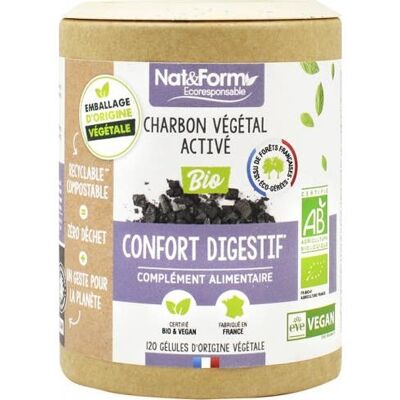 Nat & Form Charbon Végétal Bio Vegane Complément Alimentaire - Publicité Nat & Form Charbon Végétal Bio Vegane Complément Alimentaire - Publicité