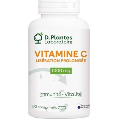 D.Plantes Vitamine C Libération Prolongée 1000mg 100 Comprimés - Publicité D.Plantes Vitamine C Libération Prolongée 1000mg 100 Comprimés - Publicité