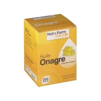 Huile d'onagre Nat&Form 200 Capsules - Complément alimentaire - Publicité Huile d'onagre Nat&Form 200 Capsules - Complément alimentaire - Publicité