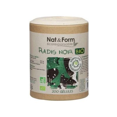Nat & Form Capsules de Radis Noir Bio - Complément Alimentaire - Publicité Nat & Form Capsules de Radis Noir Bio - Complément Alimentaire - Publicité