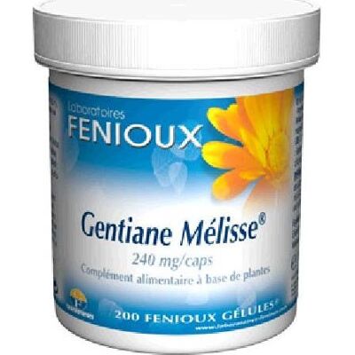 Fenioux Genciana Melissa 200 Capsules - Complément Alimentaire - Publicité Fenioux Genciana Melissa 200 Capsules - Complément Alimentaire - Publicité