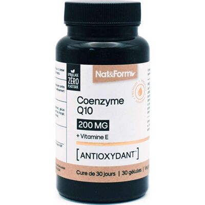 Nat&Form Coenzyme Q10 200mg Capsules - Dietary Supplement - Publicité Nat&Form Coenzyme Q10 200mg Capsules - Dietary Supplement - Publicité