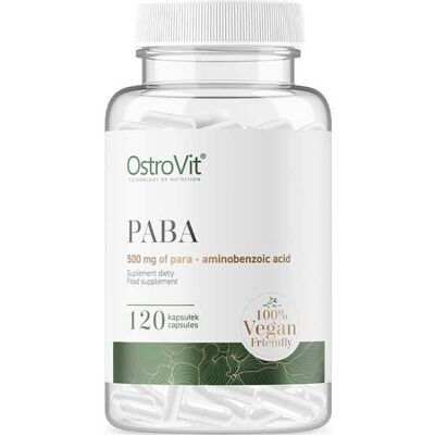 OstroVit PABA Végétalien 500mg - 120 Capsules - Vitamines & Suppléments - Publicité OstroVit PABA Végétalien 500mg - 120 Capsules - Vitamines & Suppléments - Publicité