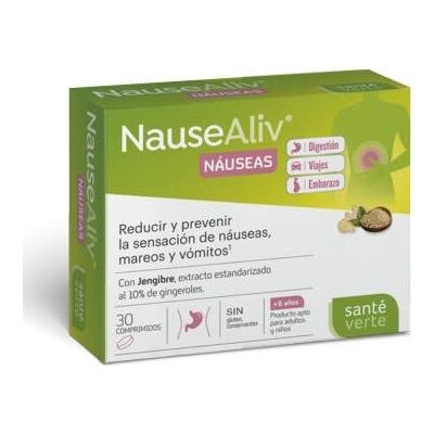 Sante Verte Nausealiv Nausée 30comp - Publicité Sante Verte Nausealiv Nausée 30comp - Publicité