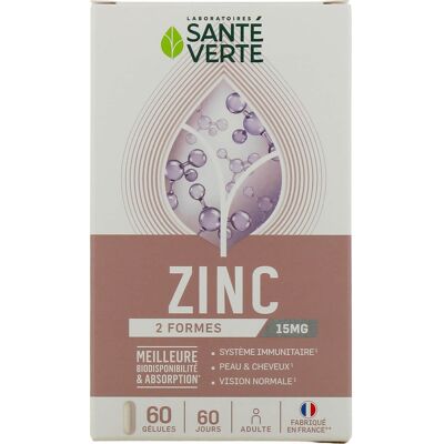 Sante Verte Zinc 15mg Capsules - Compléments - Publicité Sante Verte Zinc 15mg Capsules - Compléments - Publicité