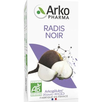 Arkopharma Arkogélules Radis Noir Bio 40 Gélules - Publicité Arkopharma Arkogélules Radis Noir Bio 40 Gélules - Publicité
