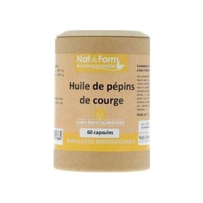 Huile de Pépins de Courge - Gamme Eco - Complément alimentaire - Publicité Huile de Pépins de Courge - Gamme Eco - Complément alimentaire - Publicité