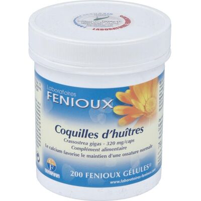 Fenioux Coquilles d'Huitres 200 Capsules - Complément Alimentaire - Publicité Fenioux Coquilles d'Huitres 200 Capsules - Complément Alimentaire - Publicité
