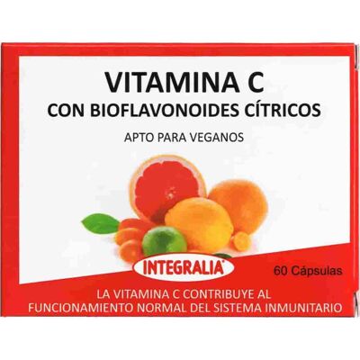 Integralia Vitamine C avec bioflavonoïdes d'agrumes - 60 capsules - Publicité Integralia Vitamine C avec bioflavonoïdes d'agrumes - 60 capsules - Publicité
