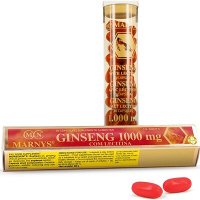 Marnys Ginseng 1000 avec Lécithine - Complément alimentaire - Publicité Marnys Ginseng 1000 avec Lécithine - Complément alimentaire - Publicité