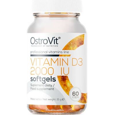 OstroVit D3 2000 IU Softgel - Complément de Vitamine D - 60 Capsules - Publicité OstroVit D3 2000 IU Softgel - Complément de Vitamine D - 60 Capsules - Publicité