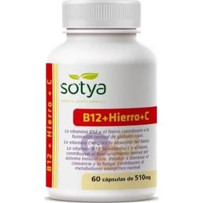Sotya Vitamine B12 Fer & C - Soutien pour globules rouges & énergie - Publicité Sotya Vitamine B12 Fer & C - Soutien pour globules rouges & énergie - Publicité