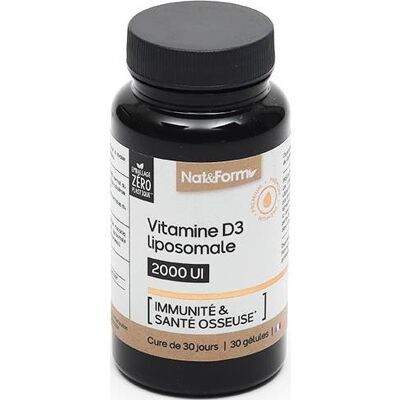 Nat & Form Vitamine D3 Liposomale 2000 UI Capsule - Vitamines & Suppléments - Publicité Nat & Form Vitamine D3 Liposomale 2000 UI Capsule - Vitamines & Suppléments - Publicité