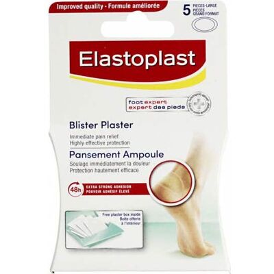 Elastoplast Pansement Hydrocolloïde Ampoule Grand M 5uts - Publicité Elastoplast Pansement Hydrocolloïde Ampoule Grand M 5uts - Publicité