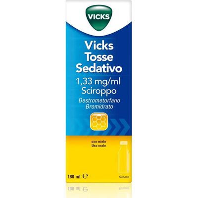 Vicks Dextrométhorphane Miel 180ml - Sirop contre la toux - Publicité Vicks Dextrométhorphane Miel 180ml - Sirop contre la toux - Publicité