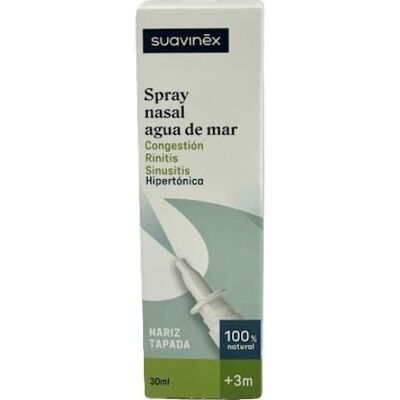 Suavinex Spray Nasal Eau Mer Nez Bouché +3M 30 ml - Publicité Suavinex Spray Nasal Eau Mer Nez Bouché +3M 30 ml - Publicité