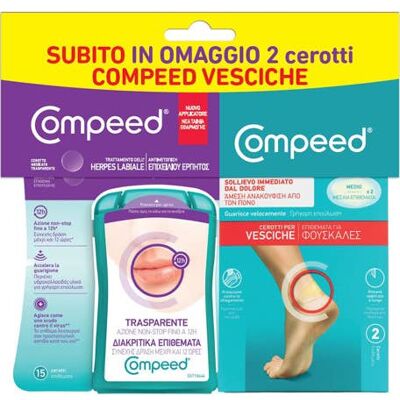 Compeed Pack Pansement Ampoules Moyen + Bouton de Fièvre - Publicité Compeed Pack Pansement Ampoules Moyen + Bouton de Fièvre - Publicité