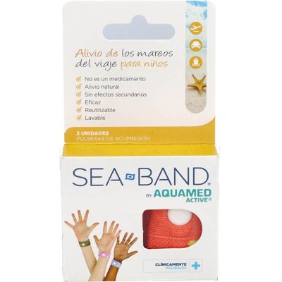 Aquamed Sea Band Bracelet anti-mal des transports pour enfants 2 pièces - Publicité Aquamed Sea Band Bracelet anti-mal des transports pour enfants 2 pièces - Publicité