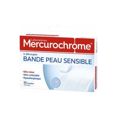 Mercurochrome Bande Peau Sensible 10 Unités - Publicité Mercurochrome Bande Peau Sensible 10 Unités - Publicité
