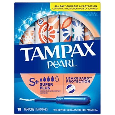Tampax Pearl Compak Super Plus 18 - Publicité Tampax Pearl Compak Super Plus 18 - Publicité