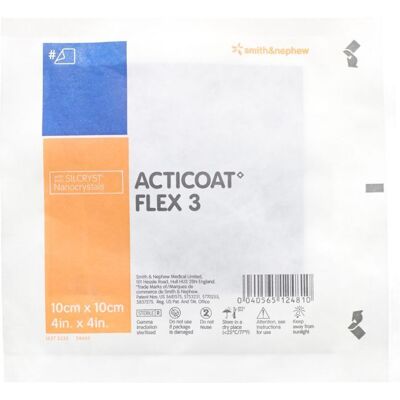 Smith & Nephew Acticoat Flex 3 Pans Ind.ster 10x 10cm 1 66800399 - Publicité Smith & Nephew Acticoat Flex 3 Pans Ind.ster 10x 10cm 1 66800399 - Publicité