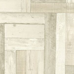 Sol PVC Smart - Atelier aspect bois recycle blanc