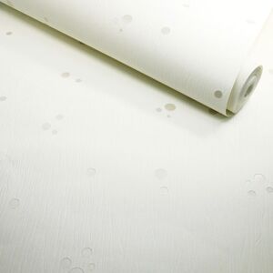 Papier peint vinyle expanse sur intisse - Classique Chic - Pois blanc satine - Rouleau(x)