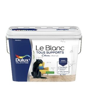 Dulux Valentine Le Blanc Tous Supports - Creme de Peinture - Satin Blanc - 5L