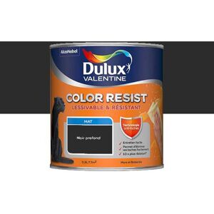 Dulux Valentine Color Resist - Murs&Boiseries; - Mat Noir Profond - 0,5L