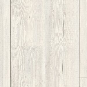 Sol Lino Tendance - Imitation parquet blanc a joints gris