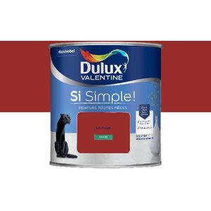 Dulux Valentine Si Simple! - Peinture toutes pieces - Satin Le Rouge - 0,5L