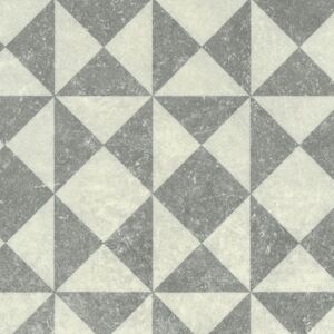 Sol Vinyle Textile - Relief 3D - Carrelage scandinave geometrique - Gris de Payne