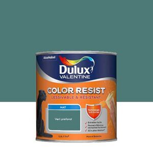 Dulux Valentine Color Resist - Murs&Boiseries; - Mat Vert Profond - 0,5L