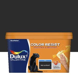 Dulux Valentine Color Resist - Murs&Boiseries; - Mat Noir Profond - 2,5L
