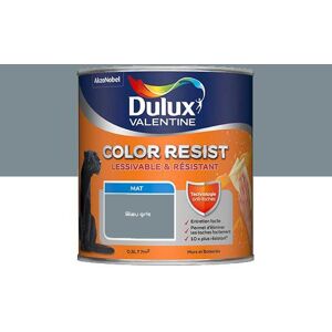 Dulux Valentine Color Resist - Murs&Boiseries; - Mat Bleu Gris - 0,5L