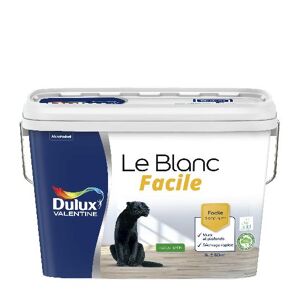 Dulux Valentine Le Blanc Facile - Facile a appliquer - Satin Blanc - 5L