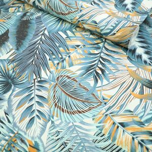 Papier peint vinyle sur intisse - Neo Jungle - Feuilles exotiques bleues - Rouleau(x)