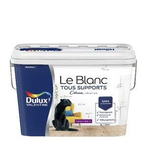 Dulux Valentine Le Blanc Tous Supports - Crème de Peinture - Velours Blanc - 5L