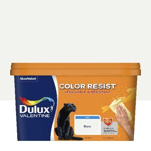 Dulux Valentine Color Resist - Murs&Boiseries; - Mat Blanc Pur - 2,5L