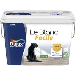 Dulux Valentine Le Blanc Facile - Facile à appliquer - Satin Blanc - 5L